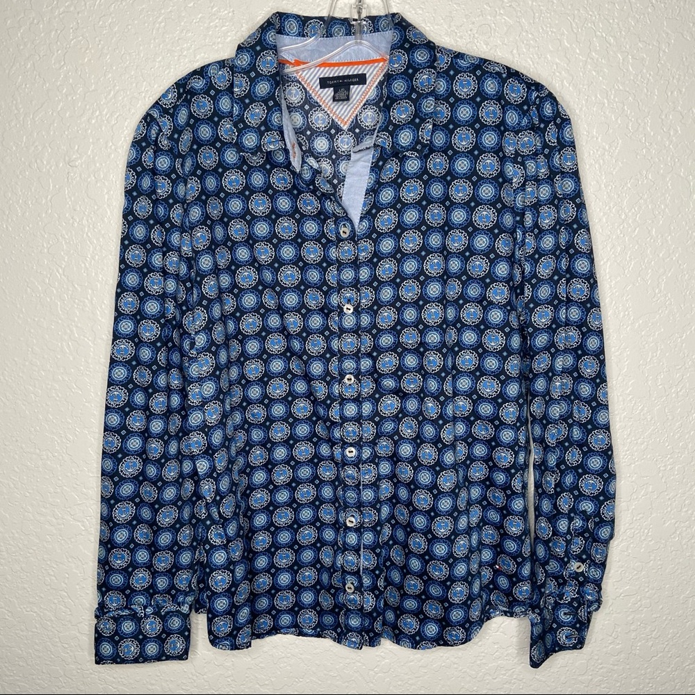 Tommy Hilfiger Nautical Anchor Button Up Shirt